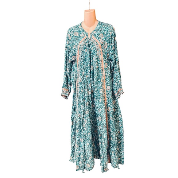 NEW NATALIE MARTIN Fiore Silk Maxi Dress - Amalfi Sea - Picture 2 of 16